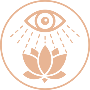 pictogramme symbolisant la supervision des thérapeutes représentant un oeil radiant une fleur de lotus