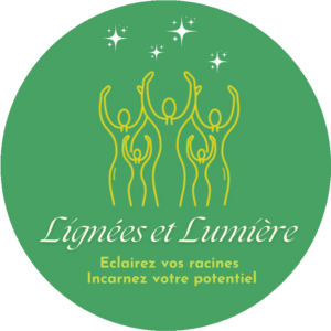 logo de lignées lumières, premier programme en ligne d'art-généalogie